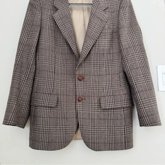 Vintage Valentino Uomo Plaid Tweed Wool
Sports Coat Blazer Jacket Houndstooth 38 - Picture 8 of 16
